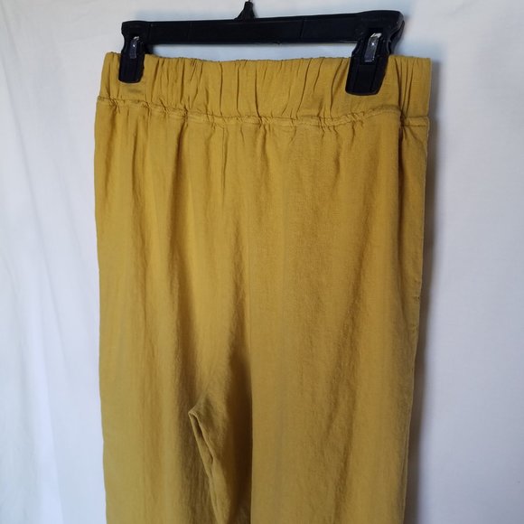 Thread & Supply Mustard Yellow Wide Leg Crop Pants - Picture 10 of 11